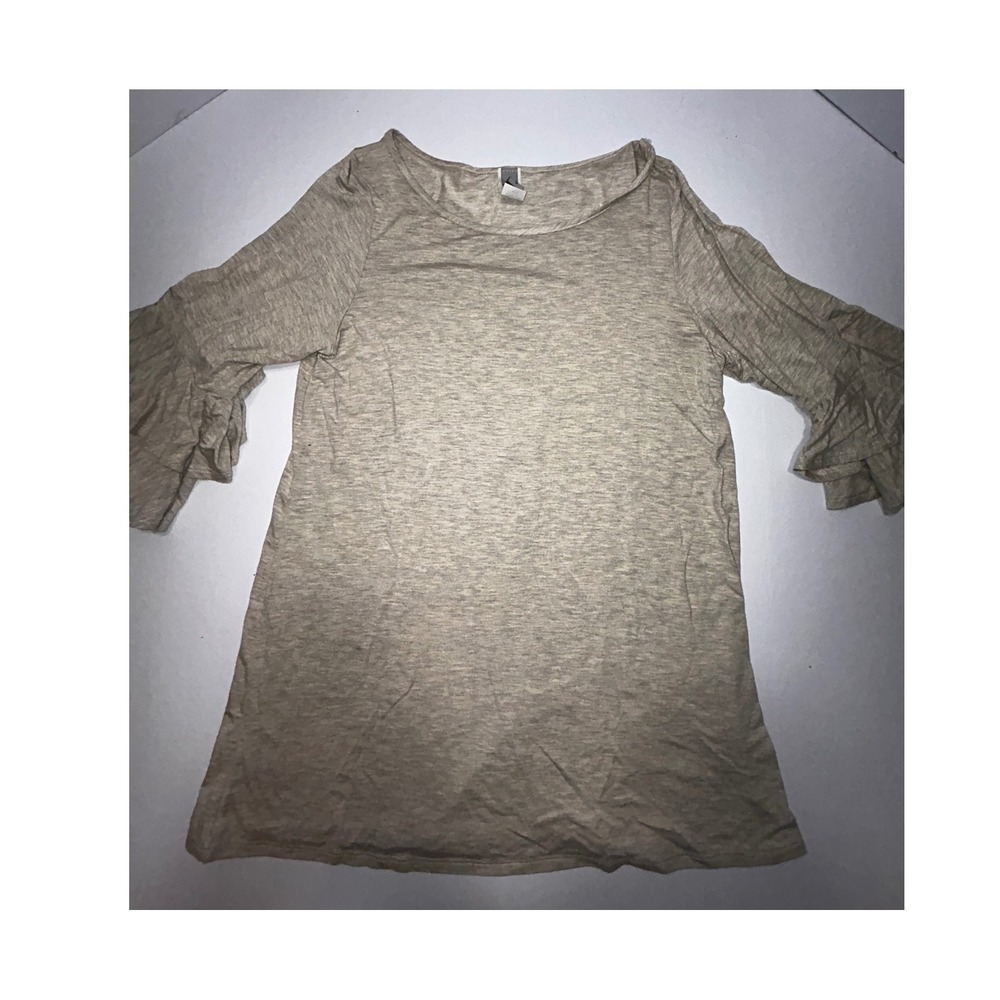 Womens R. Rouge Knit Top Bell Sleeve‎ Scoop Neck Casual Blouse Medium